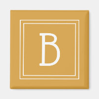 Modern Monogram Letter Initial Template Yellow