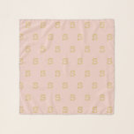 Modern Monogram Letter Typewriter Typography Blush Scarf<br><div class="desc">Cute modern typewriter typography monogram pattern with the letter of your choosing,  in blush and gold.</div>