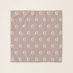 Modern Monogram Letter Typewriter Typography Mauve Scarf<br><div class="desc">This elegant and customisable scarf features a repeating monogram design, allowing you to personalise it with your chosen letter. The neutral taupe background provides a timeless and versatile base, while the delicate ivory lettering adds a subtle sophistication. Whether you're looking for a thoughtful, personalised gift or a stylish accessory to...</div>