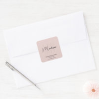 Modern Monogram Logo Blush Pink Consultant