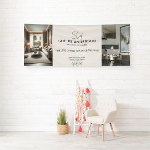 Modern Monogram Logo Photo Professional Business Banner