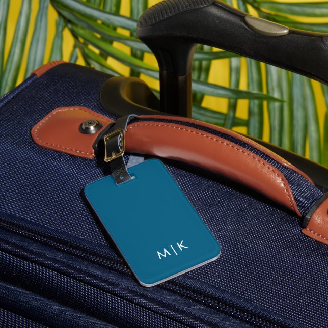  Modern Monogram Luggage Tag (Front Insitu 1)