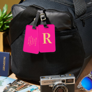 Modern Monogram Luggage Tag