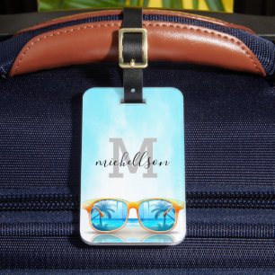 Modern Monogram Luggage Tag