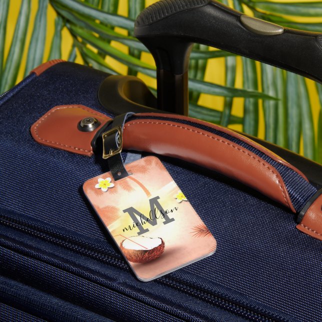 Modern Monogram Luggage Tag  (Front Insitu 1)