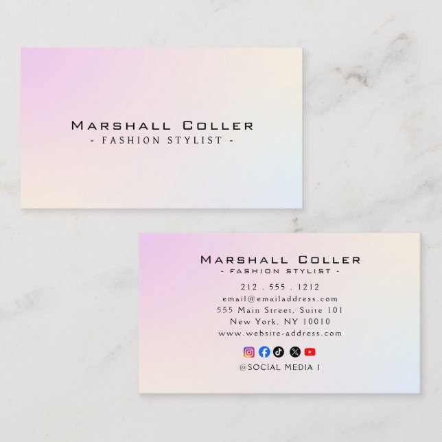 Modern Monogram Luxury Business Card (Front/Back)