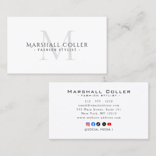 Modern Monogram Luxury Business Card