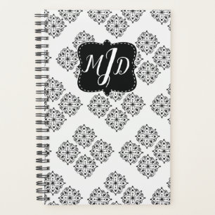 Modern Monogram Mandala Ornament Yoga Planner