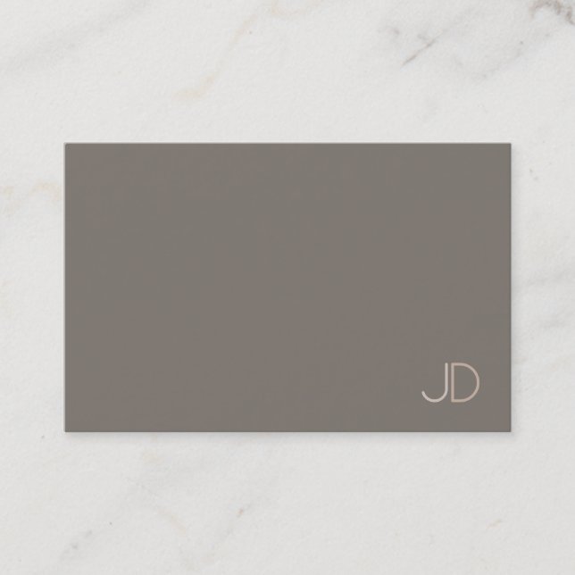 Modern Monogram Minimalist Template Elegant Trendy Business Card (Front)