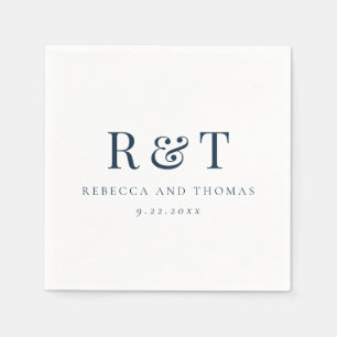 Modern Monogram Minimalist Wedding Napkin