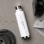Modern Monogram Name Bridesmaid Bridal Wedding Water Bottle<br><div class="desc">Modern Monogram Name Bridesmaid Bachelorette Bridal Wedding Water Bottle</div>