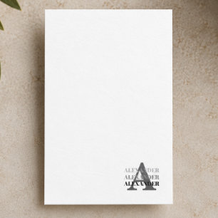 Modern Monogram Name Enclosure Card