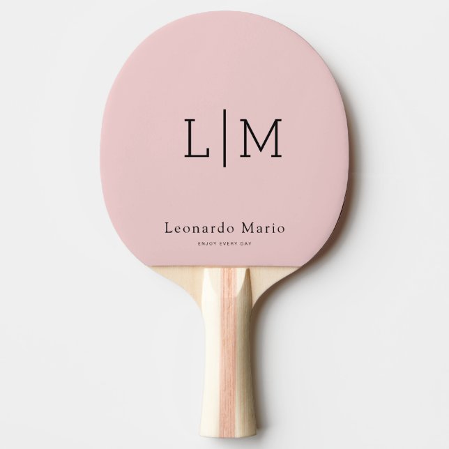Modern Monogram Name  Ping Pong Paddle (Front)