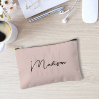 Modern Monogram Name Script Blush Pink