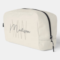 Modern Monogram Name Script Cream