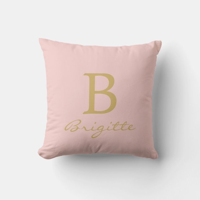 Modern Monogram Name Script Letter B Template Cushion (Front)