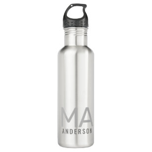 Modern Monogram Name Subtle Personalised  710 Ml Water Bottle