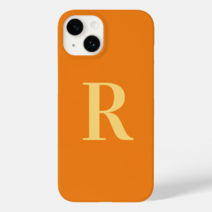 Modern Monogram Orange Case-Mate iPhone 14 Case