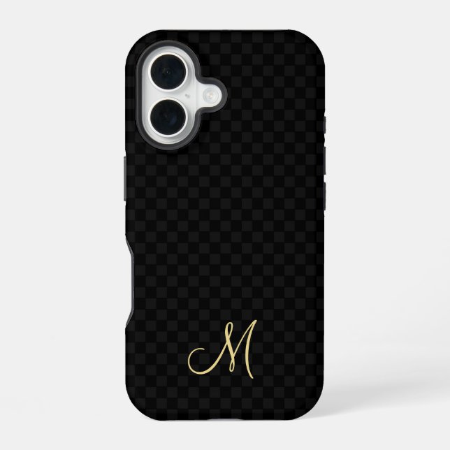 Modern Monogram Pattern iPhone Slim Fit Hard Case (Back)