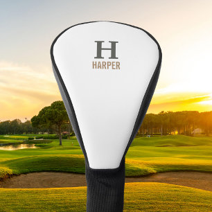 Modern Monogram Personalised Golf Head Cover