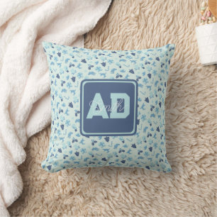 Modern Monogram Personalised Pillow For Newlywed