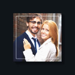 Modern Monogram Photo Canvas Print<br><div class="desc">Full bleed photo canvas featuring an elegant thin frame and a 3-letter monogram. Personalise it with your wedding date,  family name,  or any text of your choice for a beautiful and unique piece of wall art.</div>