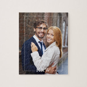 Modern Monogram Photo Jigsaw Puzzle