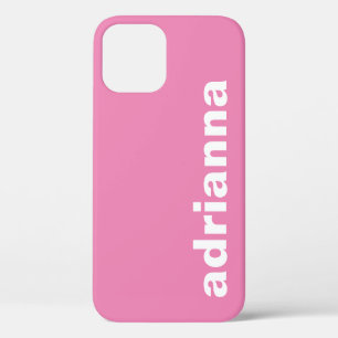Modern Monogram Pink iPhone 12 Pro Case