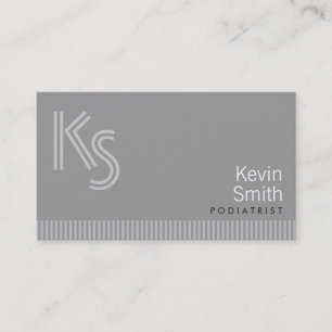 Modern Monogram Podiatrist Business Card
