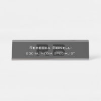 Modern Monogram Professional Black Grey
