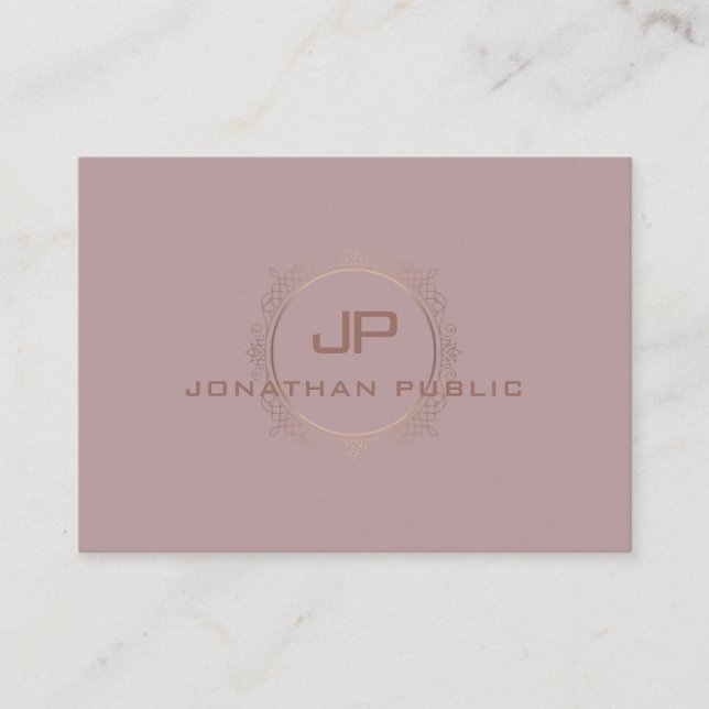 Modern Monogram Professional Elegant Template Business Card (Front)