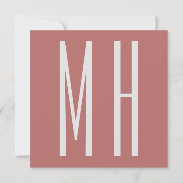Modern Monogram Professional Plain Minimalist (Front)