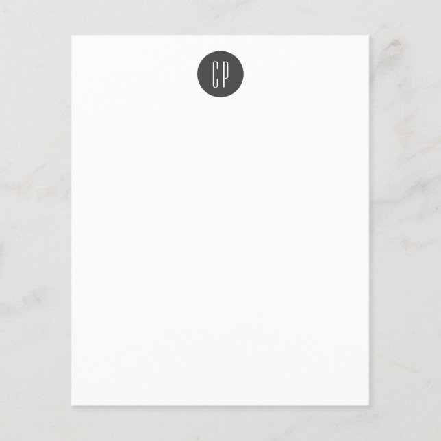 Modern Monogram Professional Plain Simple Initials (Front)