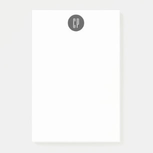Modern Monogram Professional Plain Simple Initials Post-it Notes