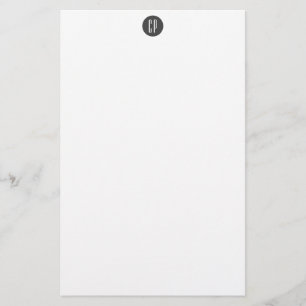 Modern Monogram Professional Plain Simple Initials Stationery