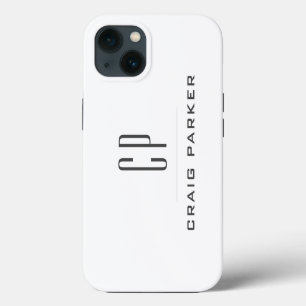 Modern Monogram Professional Plain Simple Minimal iPhone 13 Case