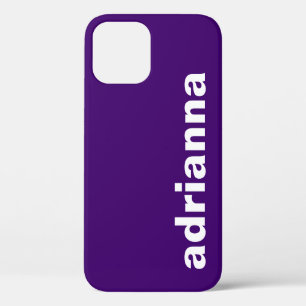 Modern Monogram Purple iPhone 12 Pro Case