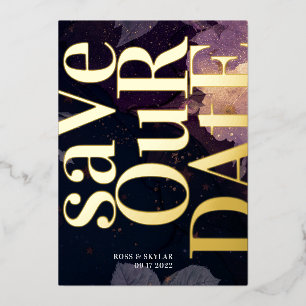 Modern Monogram Purple Fall Wedding