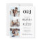 Modern Monogram QR Code Photo Wedding Invitation
