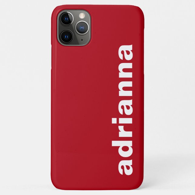 Modern Monogram Red Case-Mate iPhone Case (Back)