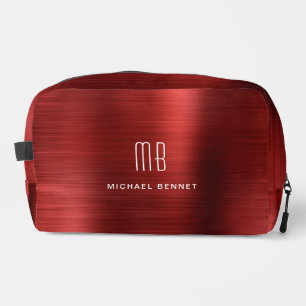 Modern Monogram Red Dopp Kit