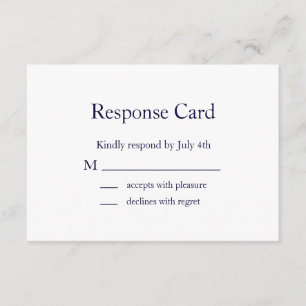 Modern Monogram Retirement RSVP (navy) Card