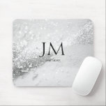 Modern, Monogram, Salon, Glitter (Imitate) Mouse Pad<br><div class="desc">Modern,  Monogram,  Salon,  Glitter (Imitate) Design. Customer specific,  edit your name in seconds.</div>