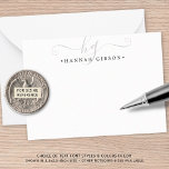Modern Monogram Silver Script Initials Card<br><div class="desc">Personalized modern, minimalist note cards with handwritten script calligraphy initials or monogram and name in silver and gray. CHANGES: The text font style, color, size and placement can be changed by clicking on CUSTOMIZE FURTHER under the PERSONALIZE section for a custom look. ASSISTANCE: For help with design modification/personalization, color change,...</div>