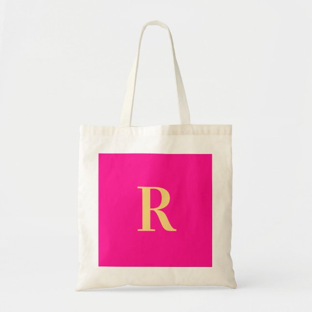 Modern Monogram Simple Tote Bag (Front)