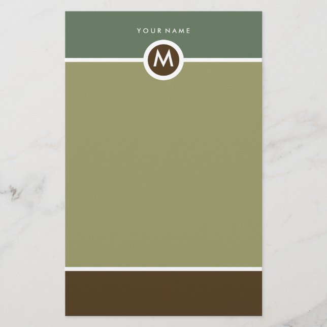 Modern Monogram Stationery - Business or Personal (Front)