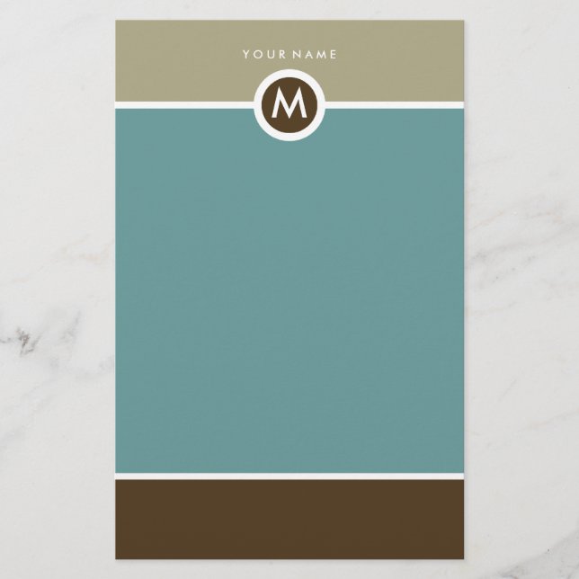 Modern Monogram Stationery - Business or Personal (Front)