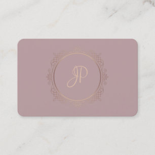 Modern Monogram Template Handwritten Script Business Card