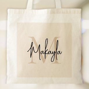 Modern Monogram  Tote Bag