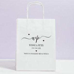 Modern Monogram Wedding Custom Rubber Stamp